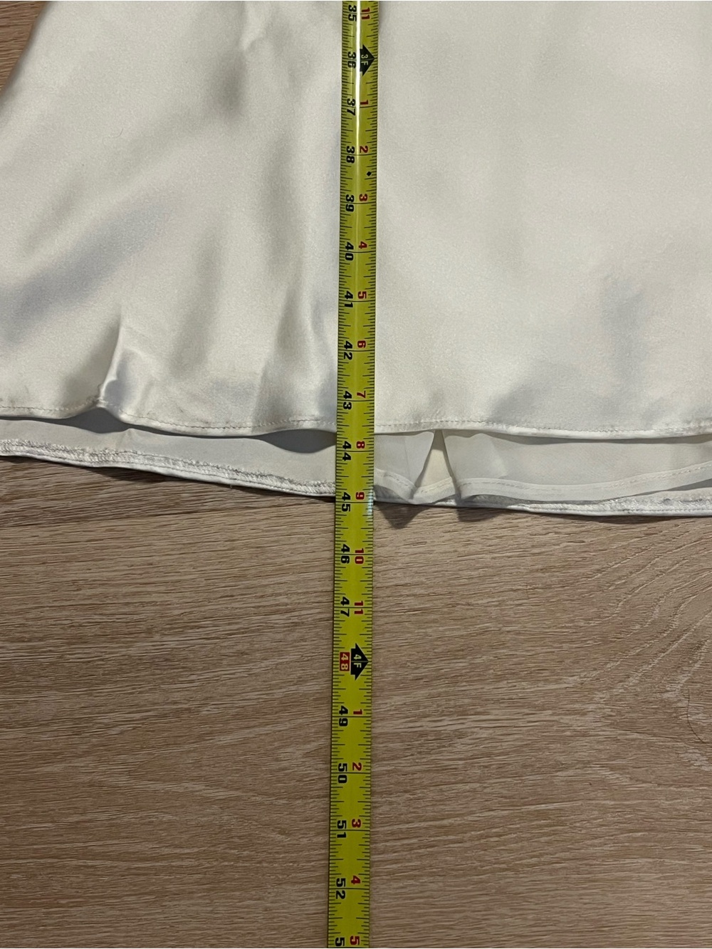 NWT “FLAWED” Zara Ivory Satin Maxi Slip Dress with Front Keyhole Size Small - Picture 12 of 16